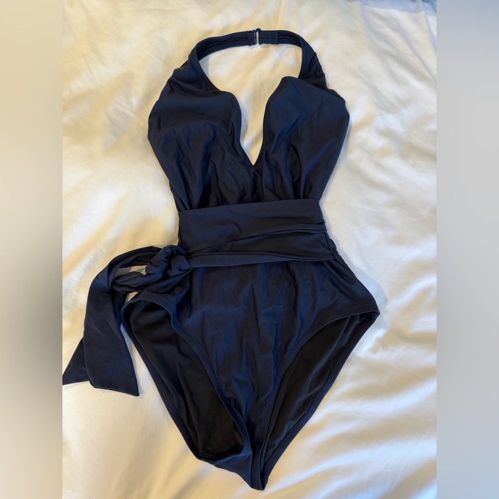 J. Crew Navy one piece bathing suit, size 12